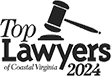 Logo Recognizing Alperin Law's affiliation with Top Lawyers of Coastal Virginia